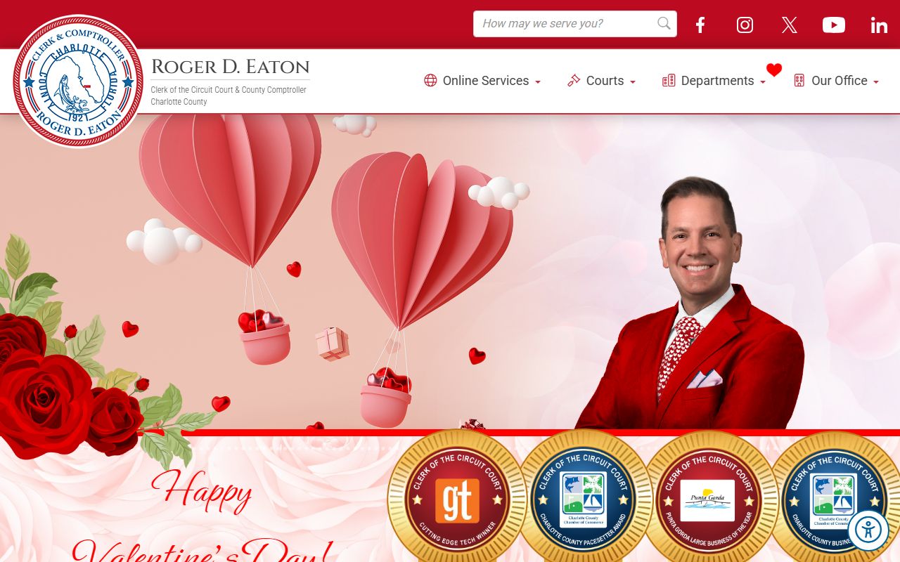 Charlotte County Clerk of Court homepage for court records