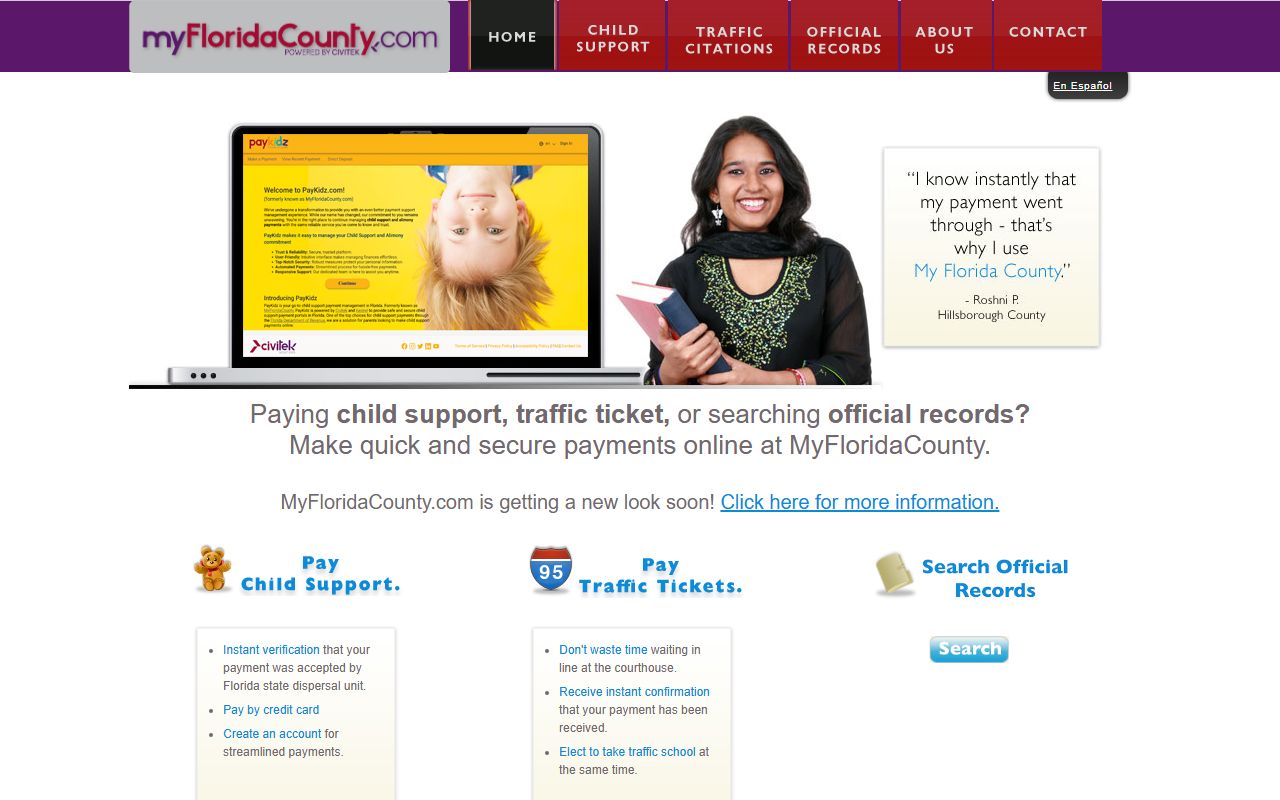 Hendry County Clerk of Court homepage for court records