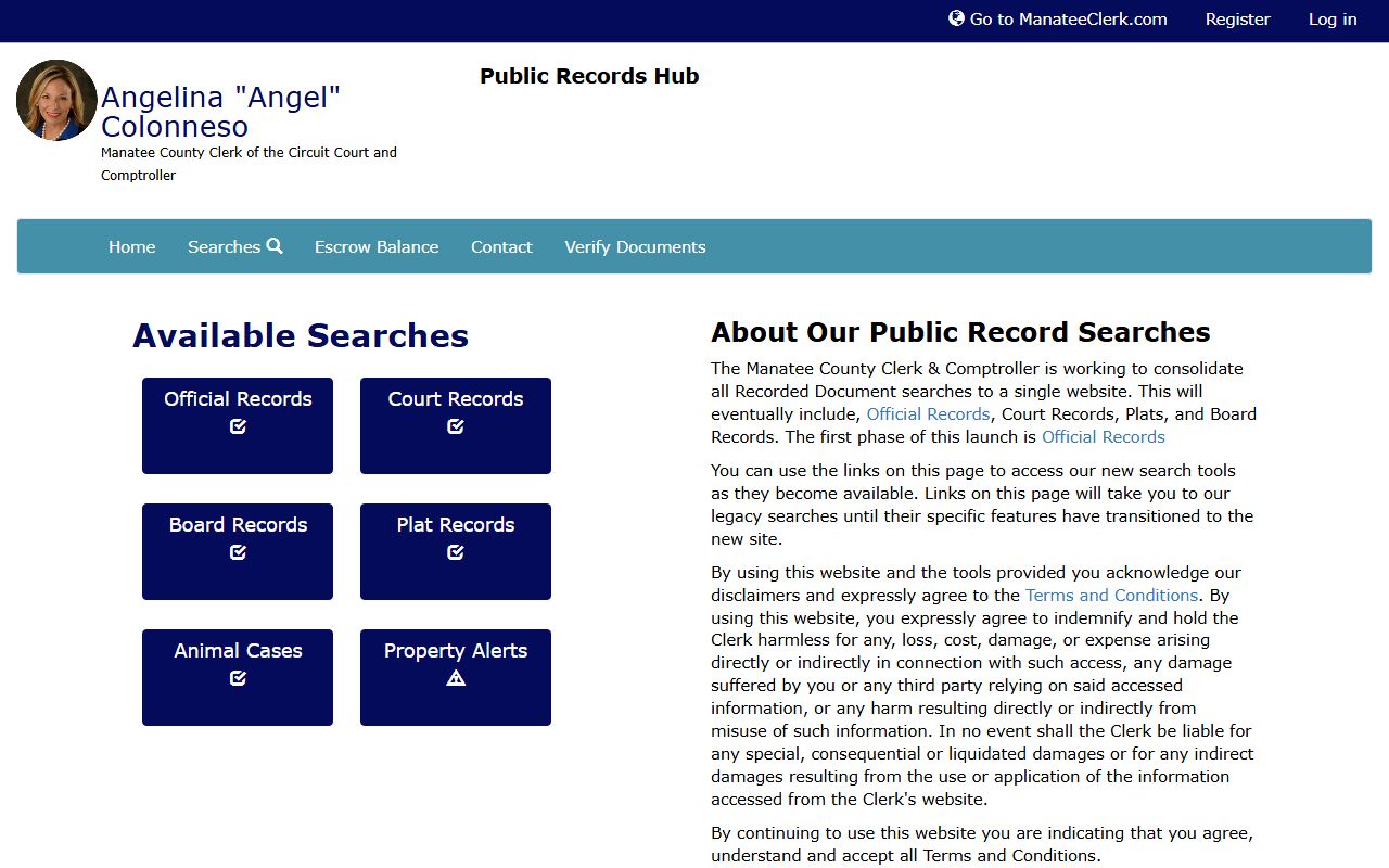 Manatee County court records search hub