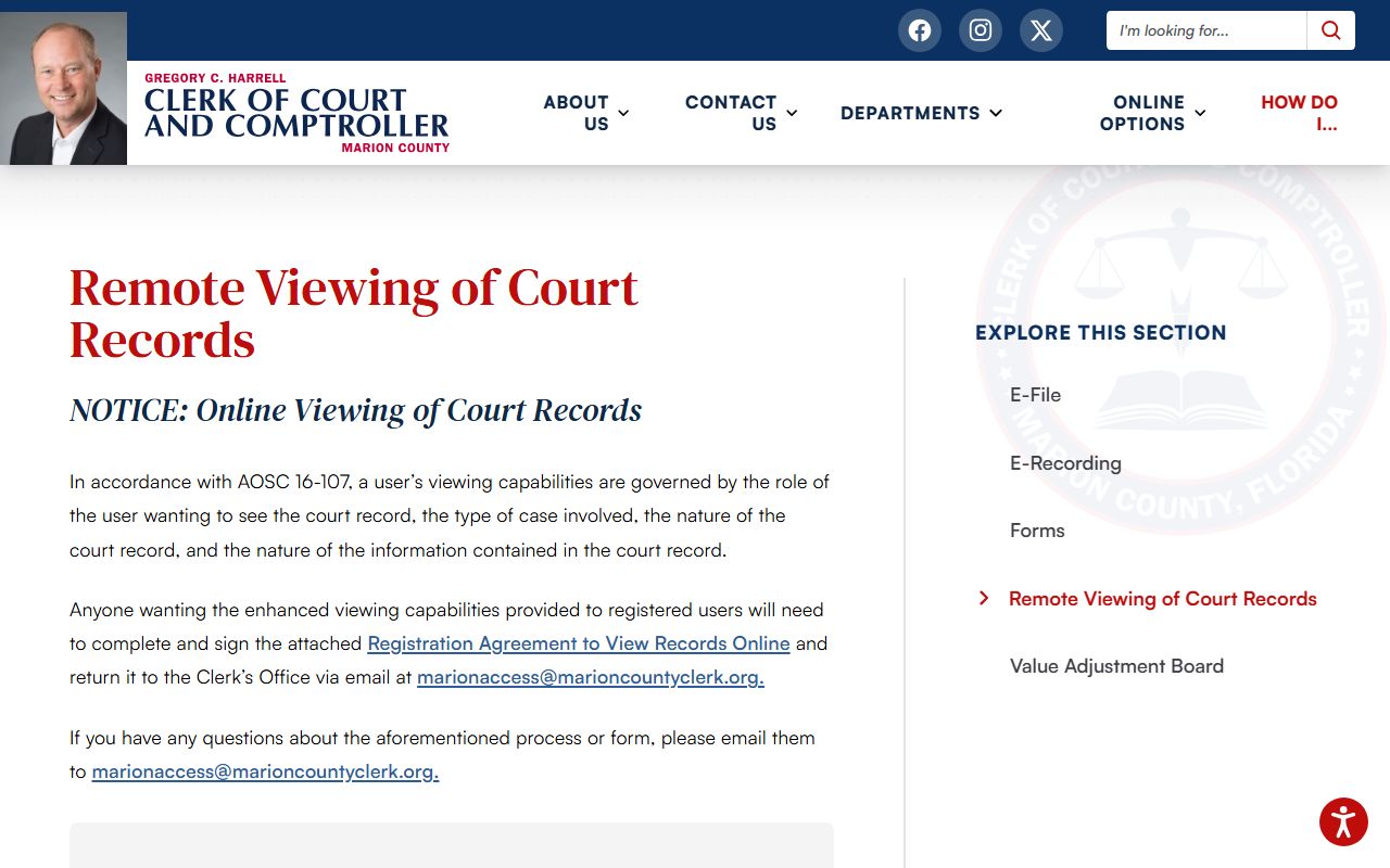 Marion County remote viewing of court records access options