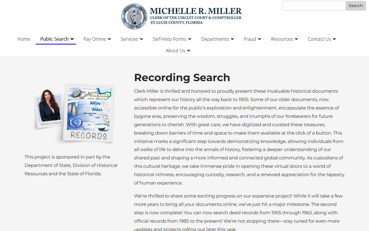 St. Lucie County official records search for deeds, liens, and mortgages