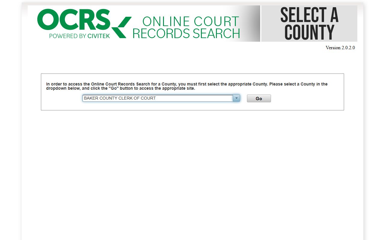 Suwannee County CiviTek online court records search portal