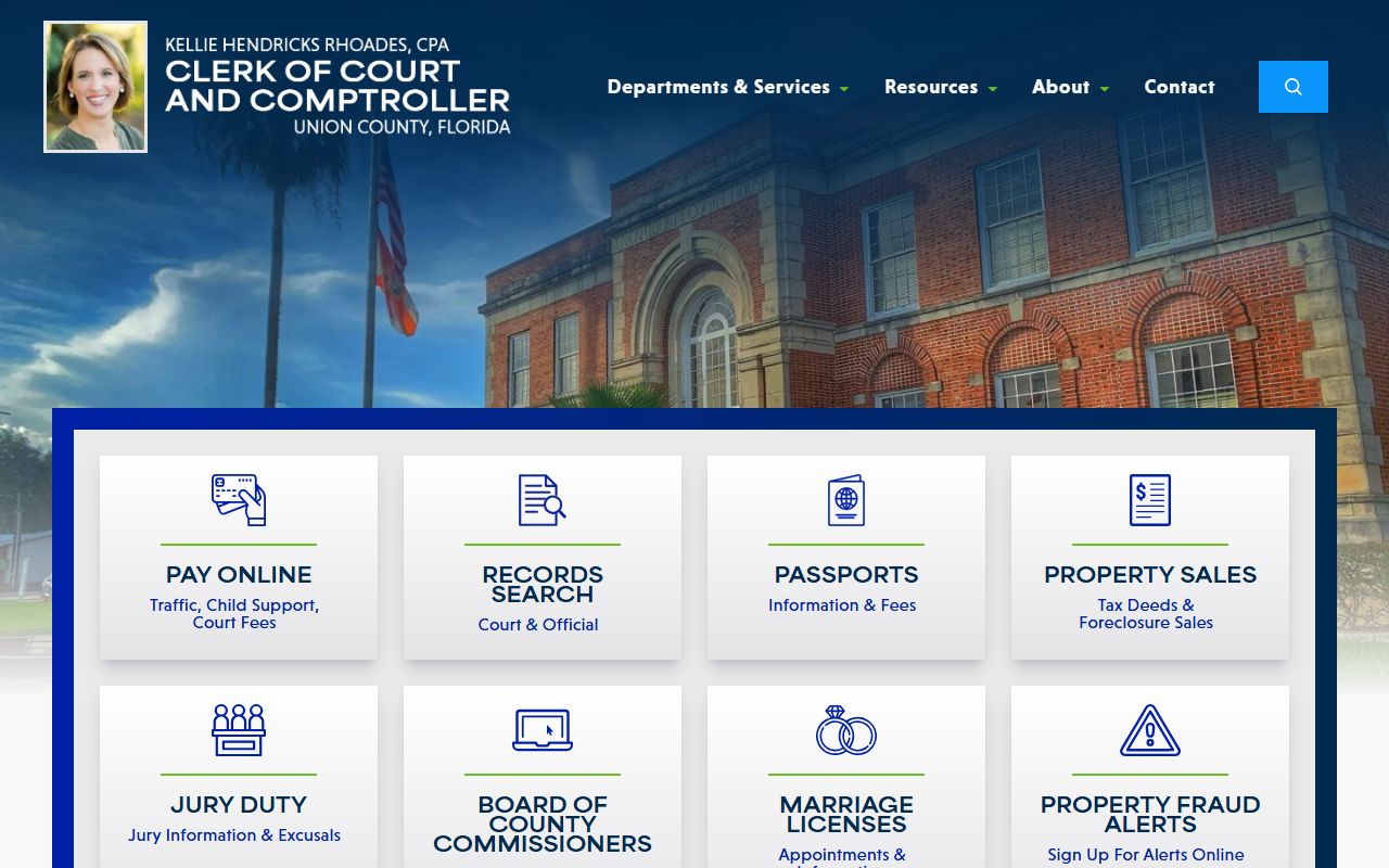 Union County Clerk of Court homepage